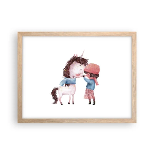 Poster in einem Rahmen aus heller Eiche - Ein Wintermärchen - 40x30 cm