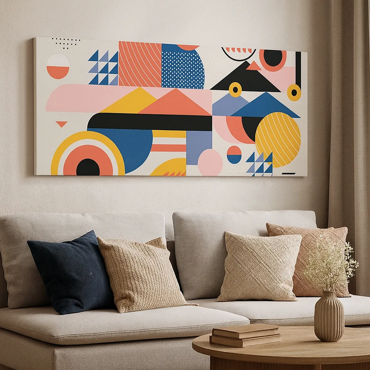 Bild auf Leinwand - Leinwandbild - Komposition: Na, los, spiel! - 30x30 cm