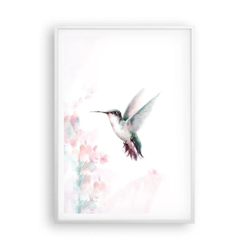 Poster in einem weißen Rahmen - Im Flattern gehalten - 70x100 cm