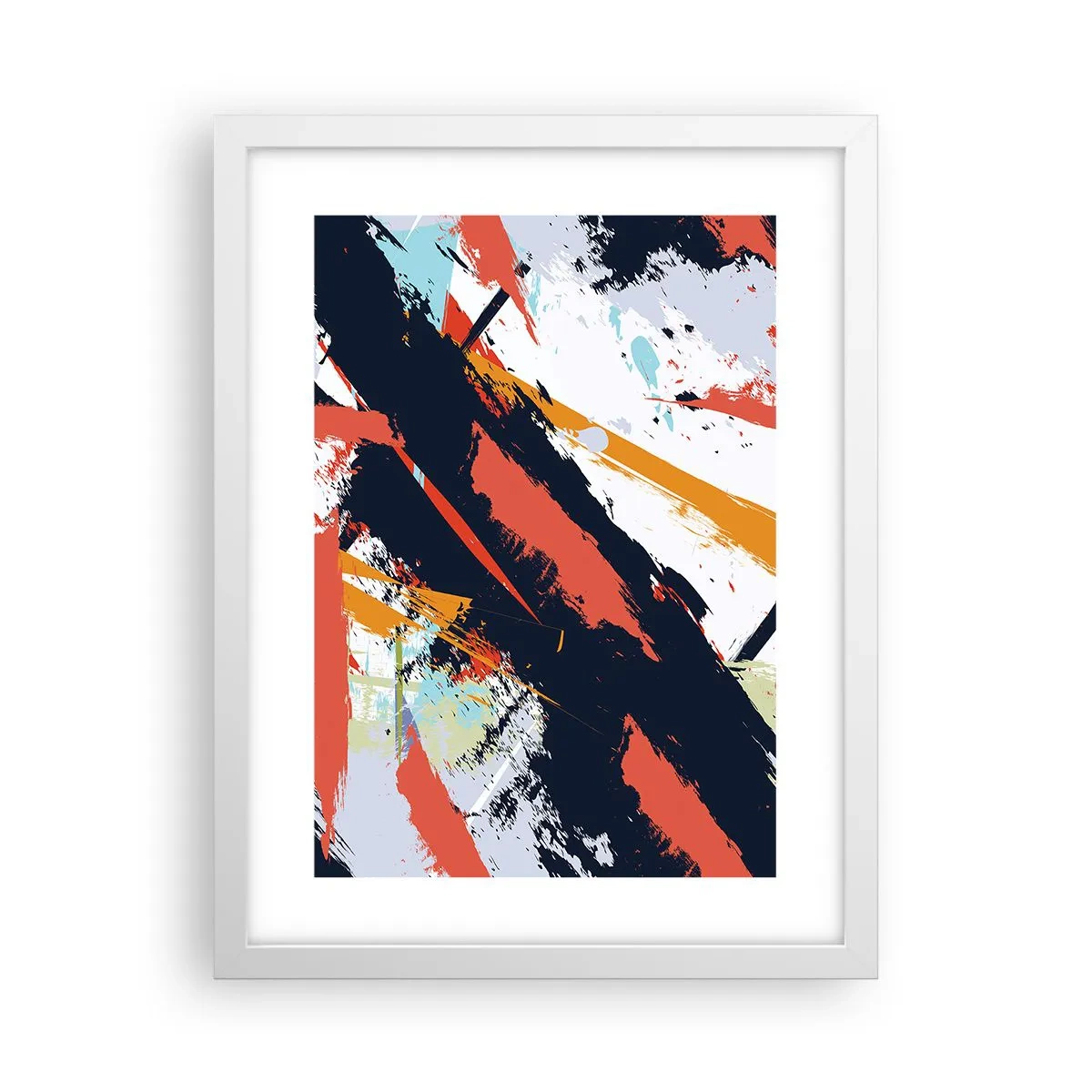 Poster in einem weißen Rahmen - Dynamische Komposition - 30x40 cm