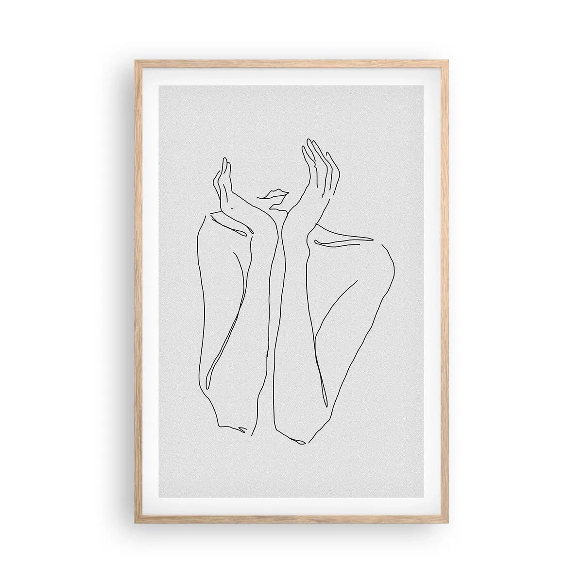 Poster in einem Rahmen aus heller Eiche - Wovon Mädchen träumen - 61x91 cm