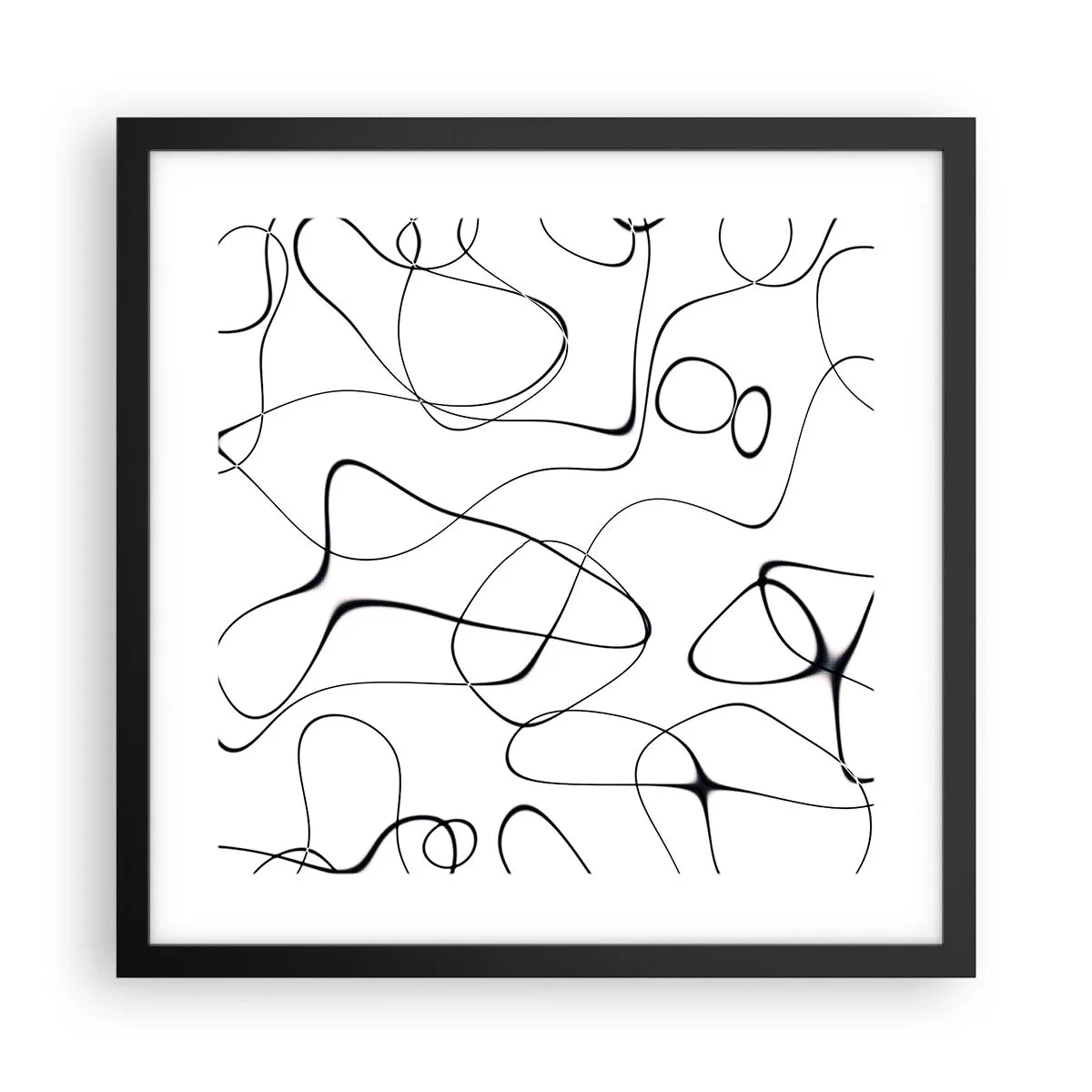 Poster in einem schwarzem Rahmen - Lebenswege, Wechselfälle - 40x40 cm