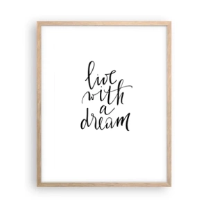 Poster in einem Rahmen aus heller Eiche - Na sicher - 40x50 cm