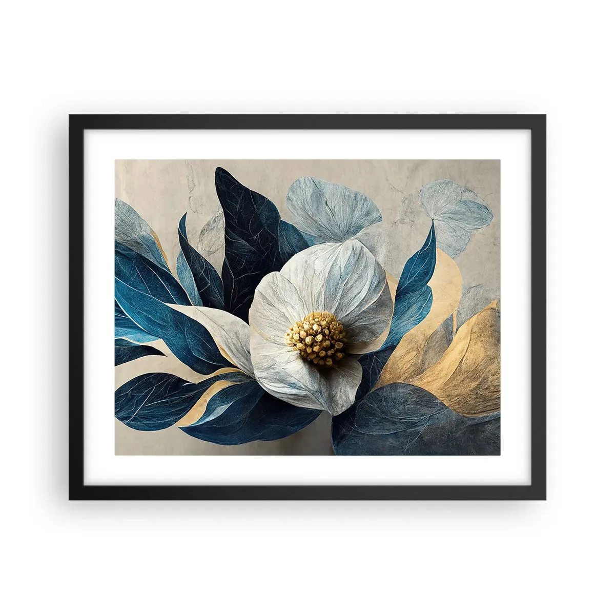 Poster in einem schwarzem Rahmen - Er hat ein Herz aus Gold - 50x40 cm