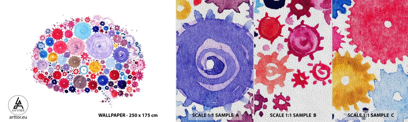 Fototapeten Muster Premium Sand - Die perfekteste Maschine der Natur - Abstraktion, Gehirn, Grafik - 100x30 cm