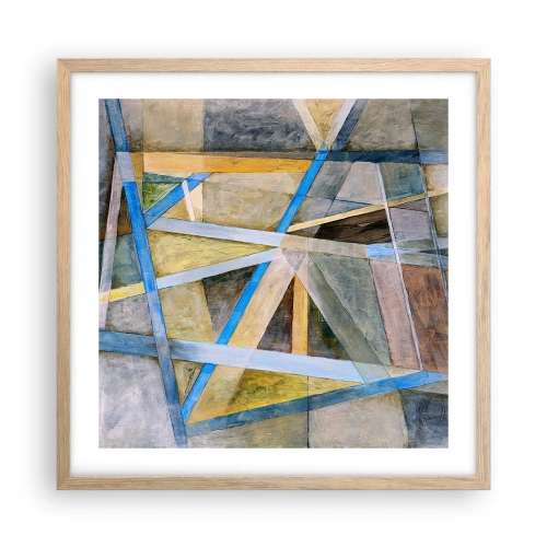 Poster in einem Rahmen aus heller Eiche - Gerade oder diagonal? - 50x50 cm