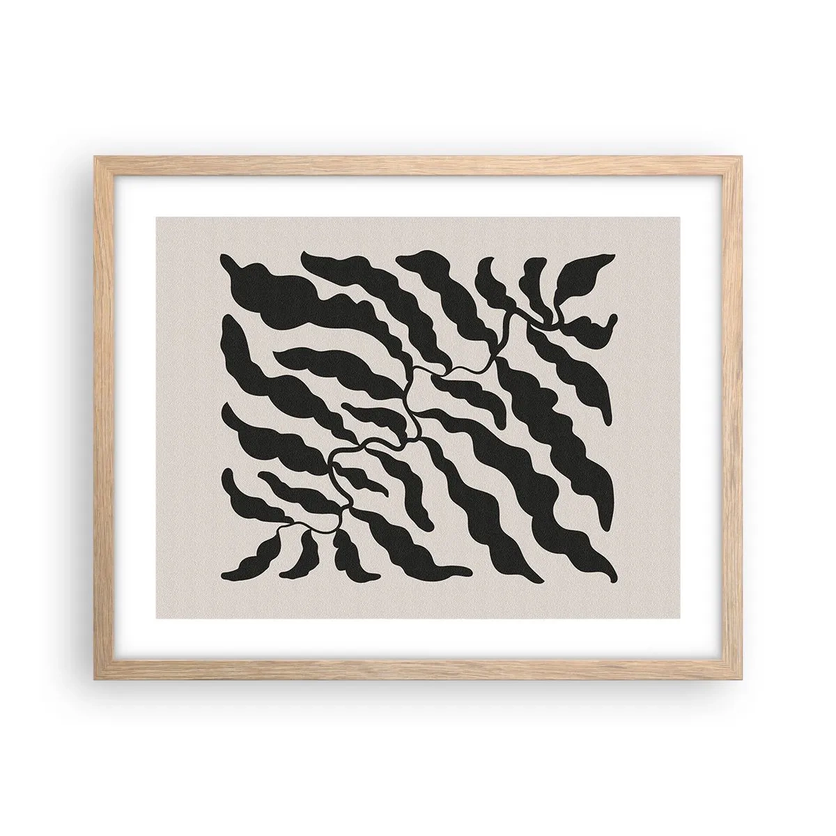 Poster in einem Rahmen aus heller Eiche - Natur des Quadrats - 50x40 cm
