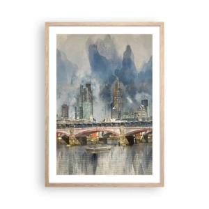 Poster in einem Rahmen aus heller Eiche - London in seiner ganzen Pracht - 50x70 cm