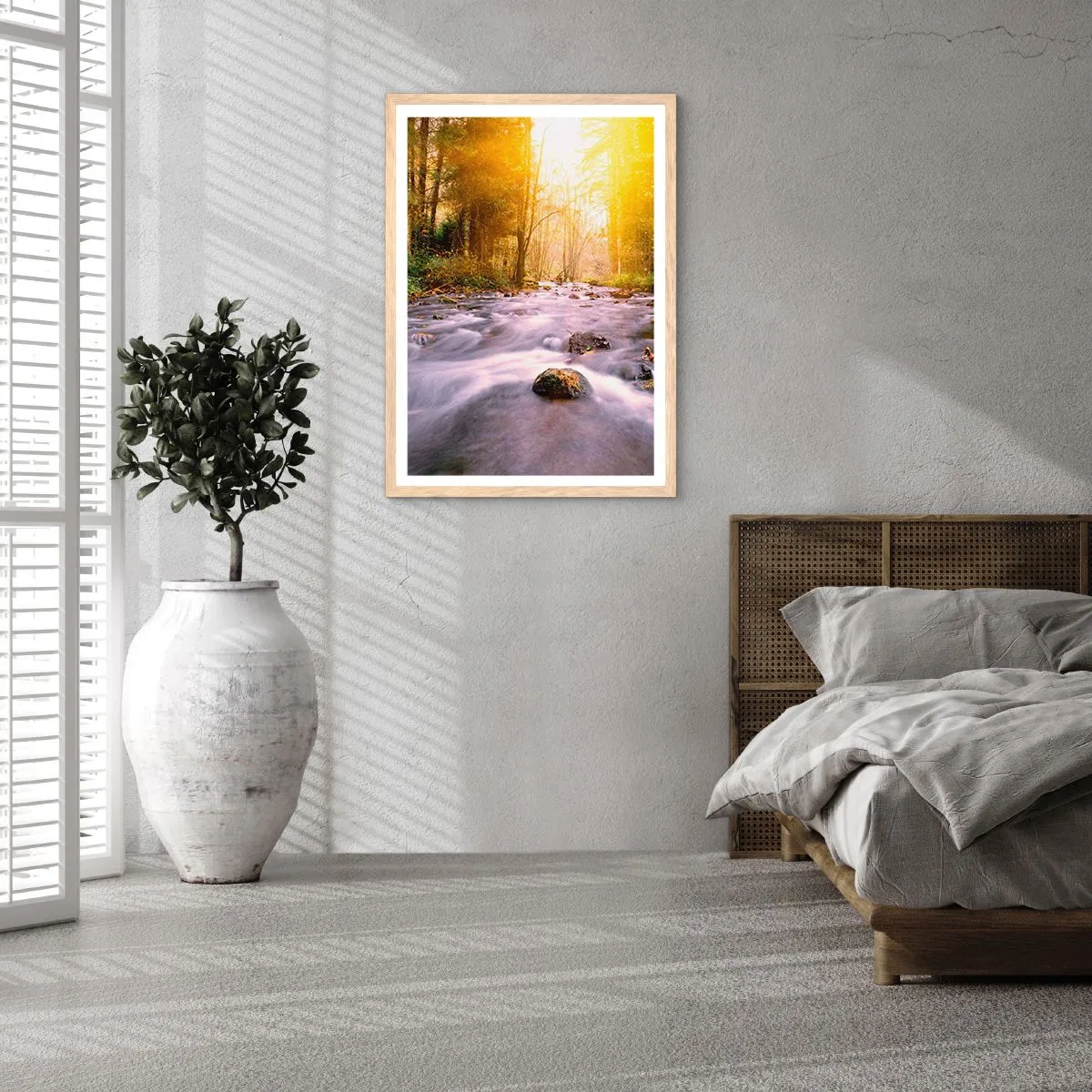 Poster in einem Rahmen aus heller Eiche - Malachit im Silber- und Goldrahmen - 30x40 cm