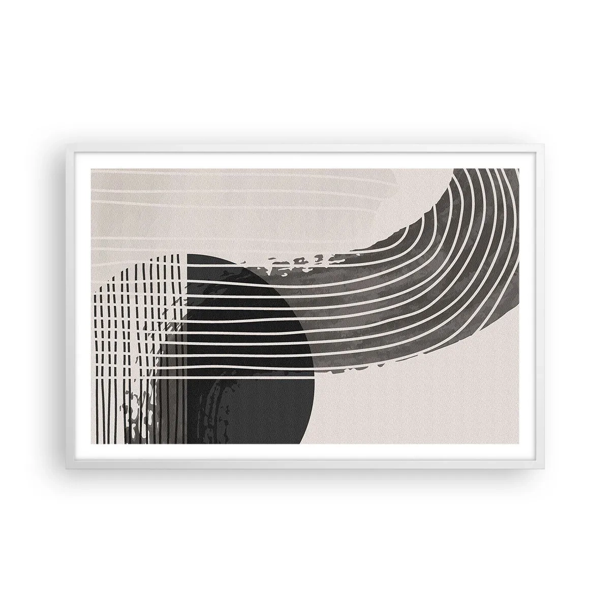 Poster in einem weißen Rahmen - Hin und zurück - 91x61 cm