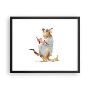 Poster in einem schwarzem Rahmen - Lies mir vor Mama - 50x40 cm