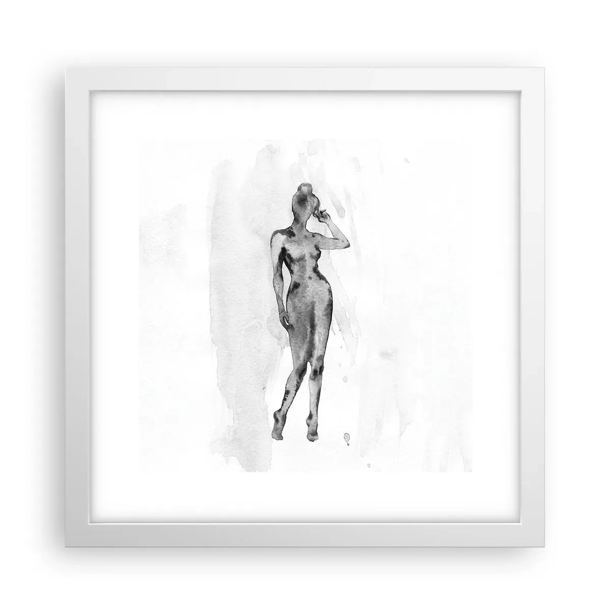 Poster in einem weißen Rahmen - Eine Studie über das Ideal der Weiblichkeit - 30x30 cm