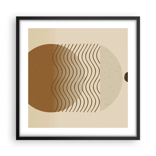 Poster in einem schwarzem Rahmen - Zur Entstehung geometrischer Figuren - 50x50 cm