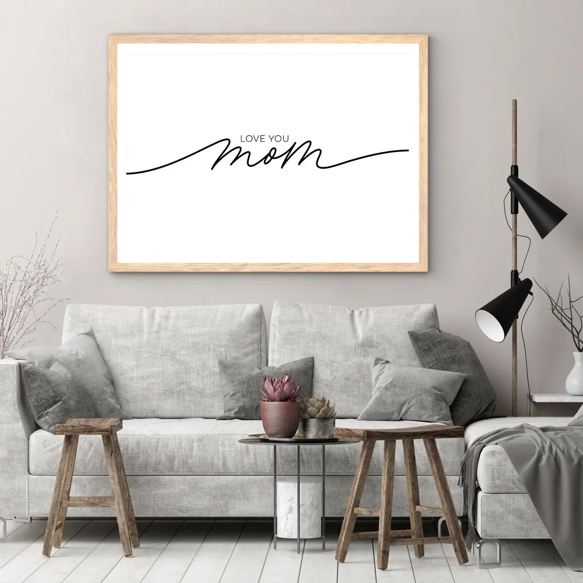 Poster in einem Rahmen aus heller Eiche - Große Emotionen - 70x50 cm