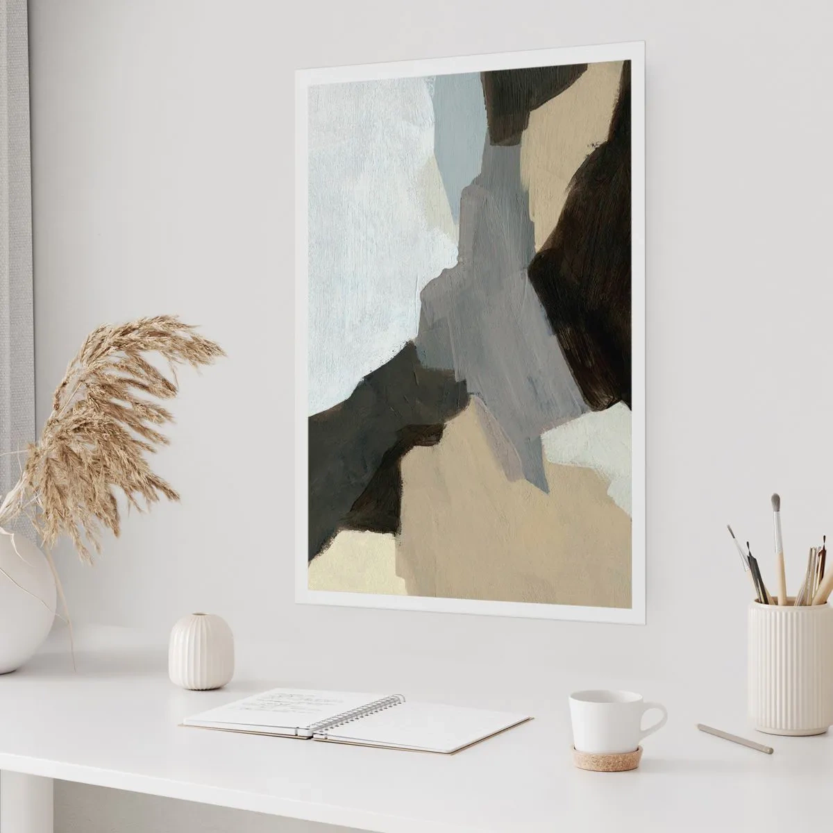 Poster - Abstraktion: Scheideweg des Graus - 30x40 cm