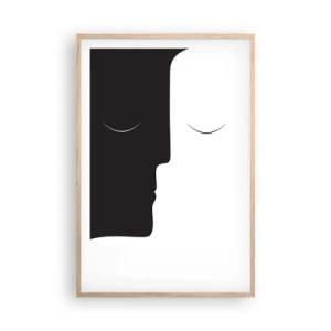 Poster in einem Rahmen aus heller Eiche - Einheit der Gegensätze - 61x91 cm