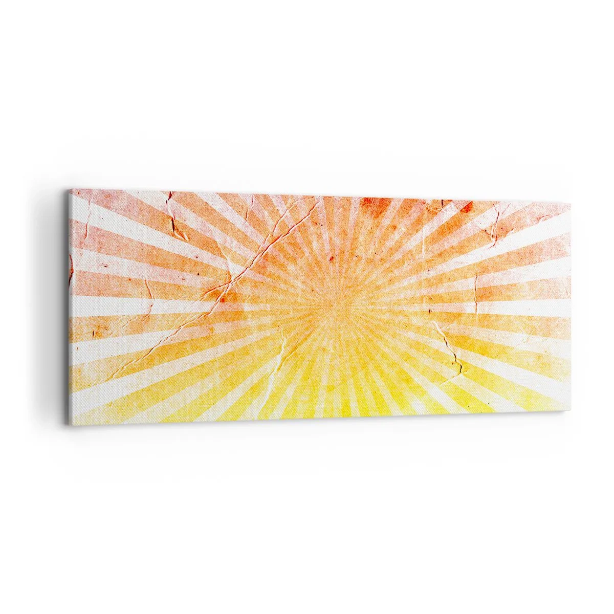 Bild auf Leinwand - Leinwandbild - Sonnenstrahlen in Orange- und Gelbtönen - 120x50cm - Sonnenaufgänge und Sonnenuntergänge - Moderne Wanddekoration für Wohnzimmer und Schlafzimmer ARTTOR