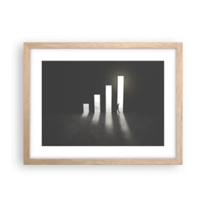 Poster in einem Rahmen aus heller Eiche - Erfolg – ​​Impression - 40x30 cm