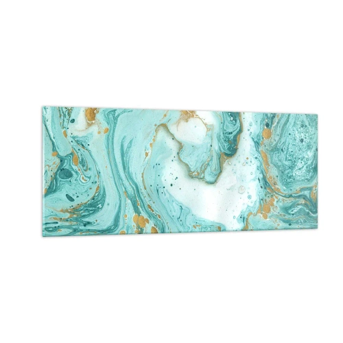 Glasbild - Bild auf glas - Unter der großen Welle der Edo-Ära - 100x40 cm