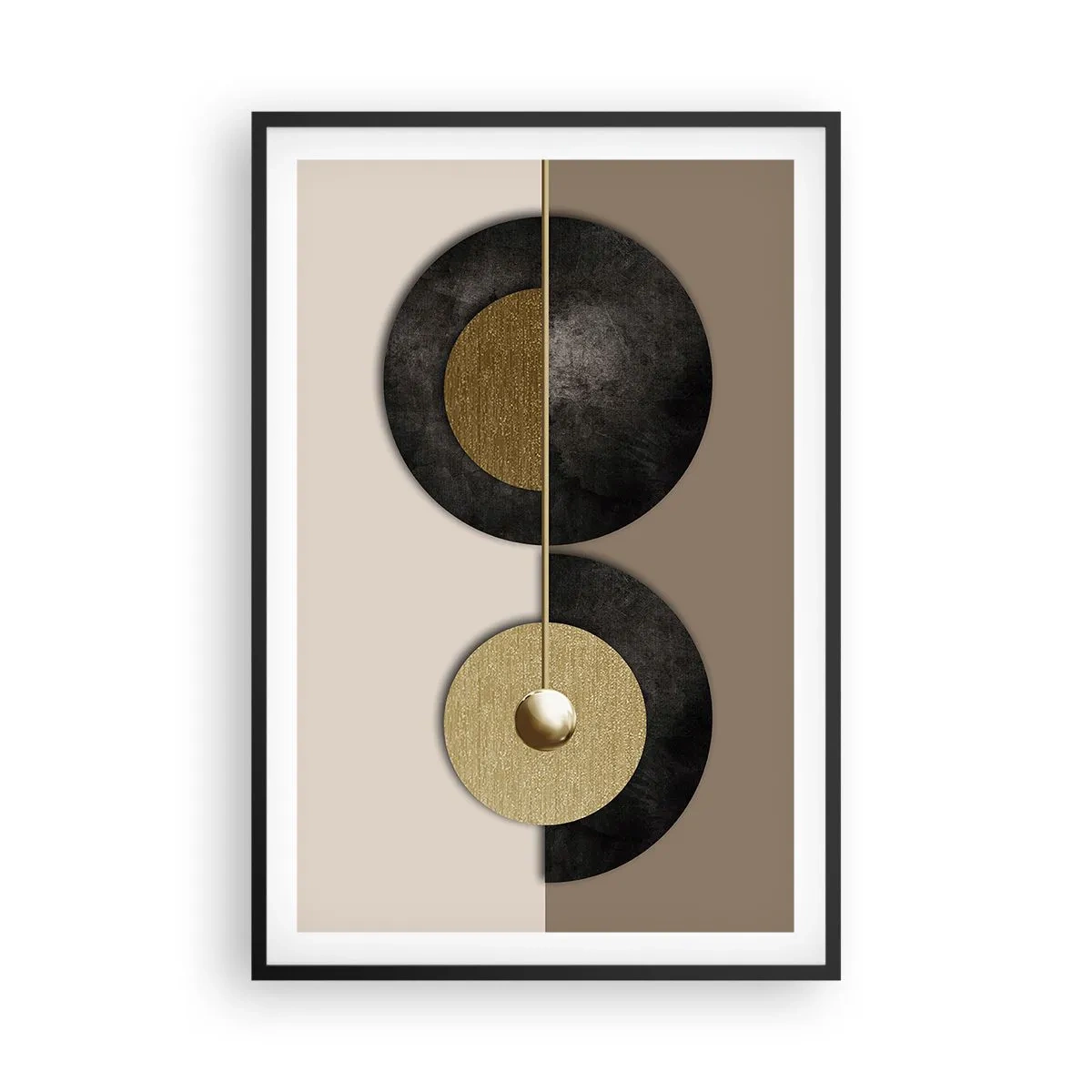 Poster in einem schwarzem Rahmen - Variationen rund um den Kreis - 61x91 cm