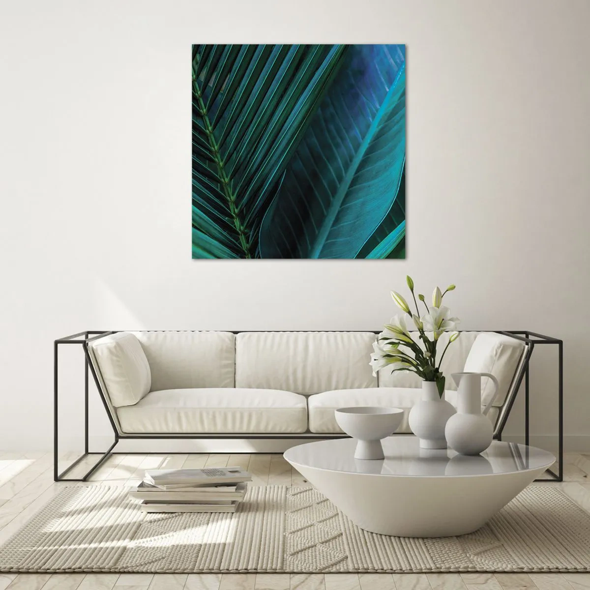 Glasbild - Bild auf glas - Die Anatomie des Grüns - 40x40 cm