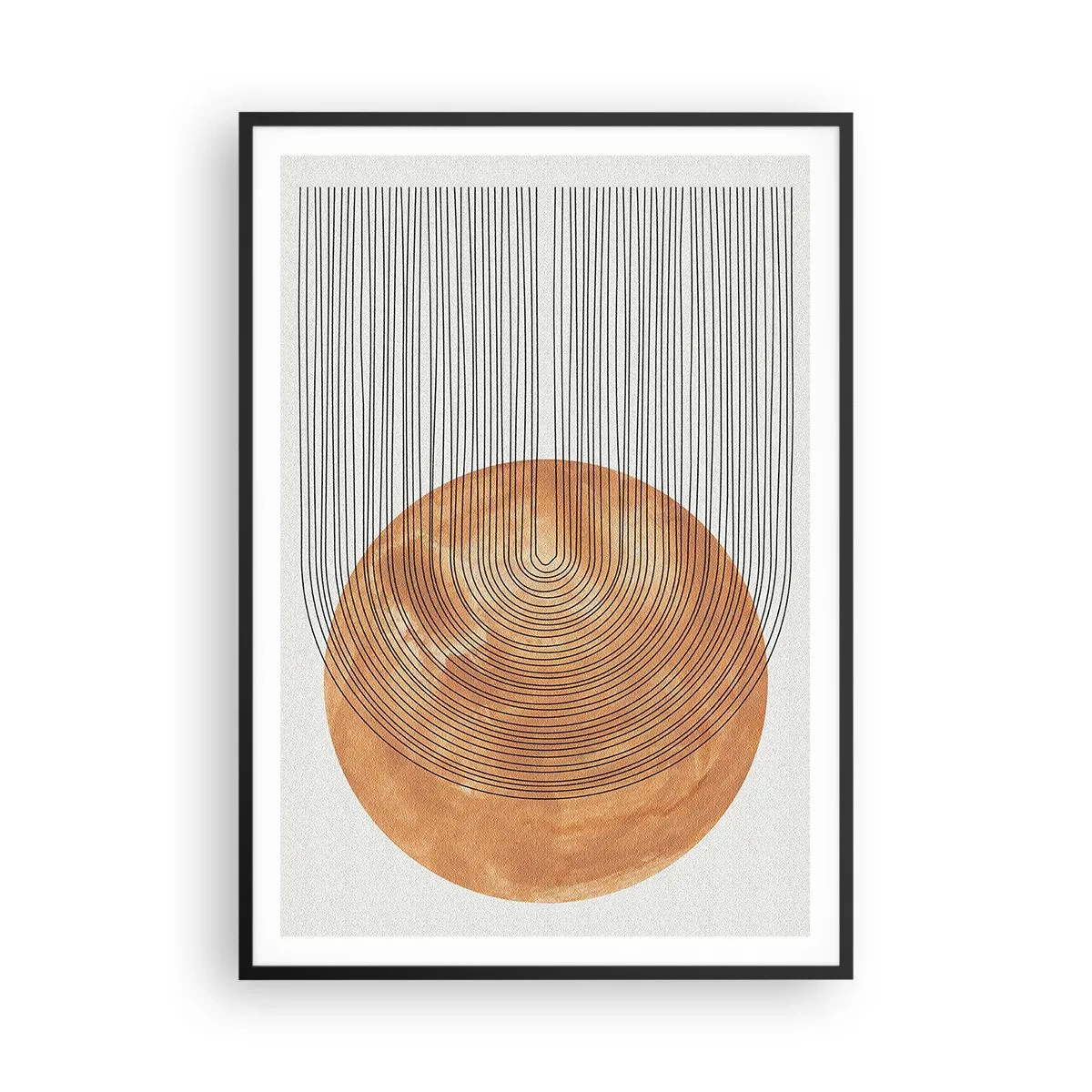 Poster in einem schwarzem Rahmen - SonnenKomposition - 70x100 cm