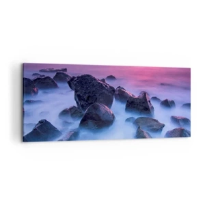 Bild auf Leinwand - Leinwandbild - Geburt bei Licht und Nebel - 100x40 cm