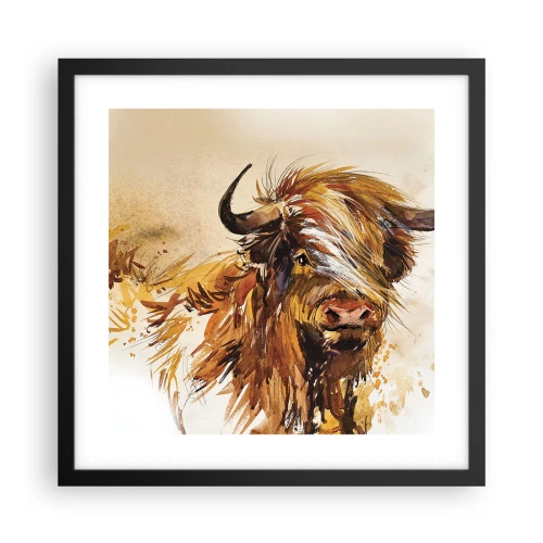 Poster in einem schwarzem Rahmen - Stolz des Jägers - 40x40 cm