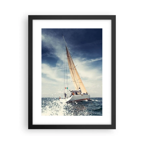 Poster in einem schwarzem Rahmen - Sie werden uns nicht einholen! - 30x40 cm