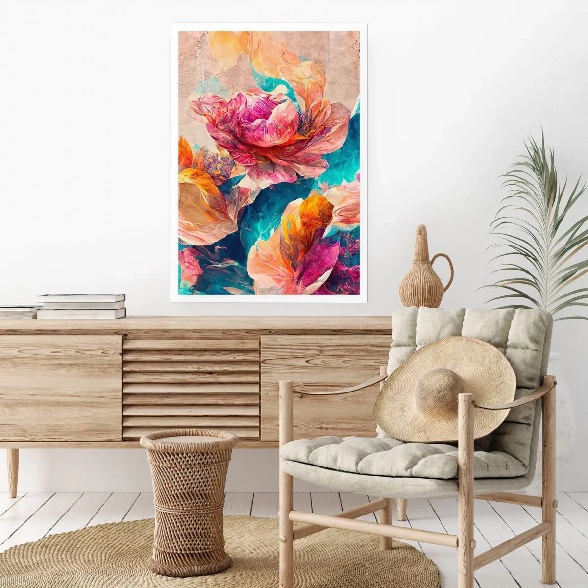 Poster - Farbenpracht des Straußes - 30x40 cm