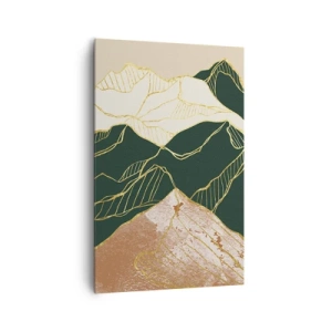 Bild auf Leinwand - Leinwandbild - Goldene Spitzen - 80x120 cm