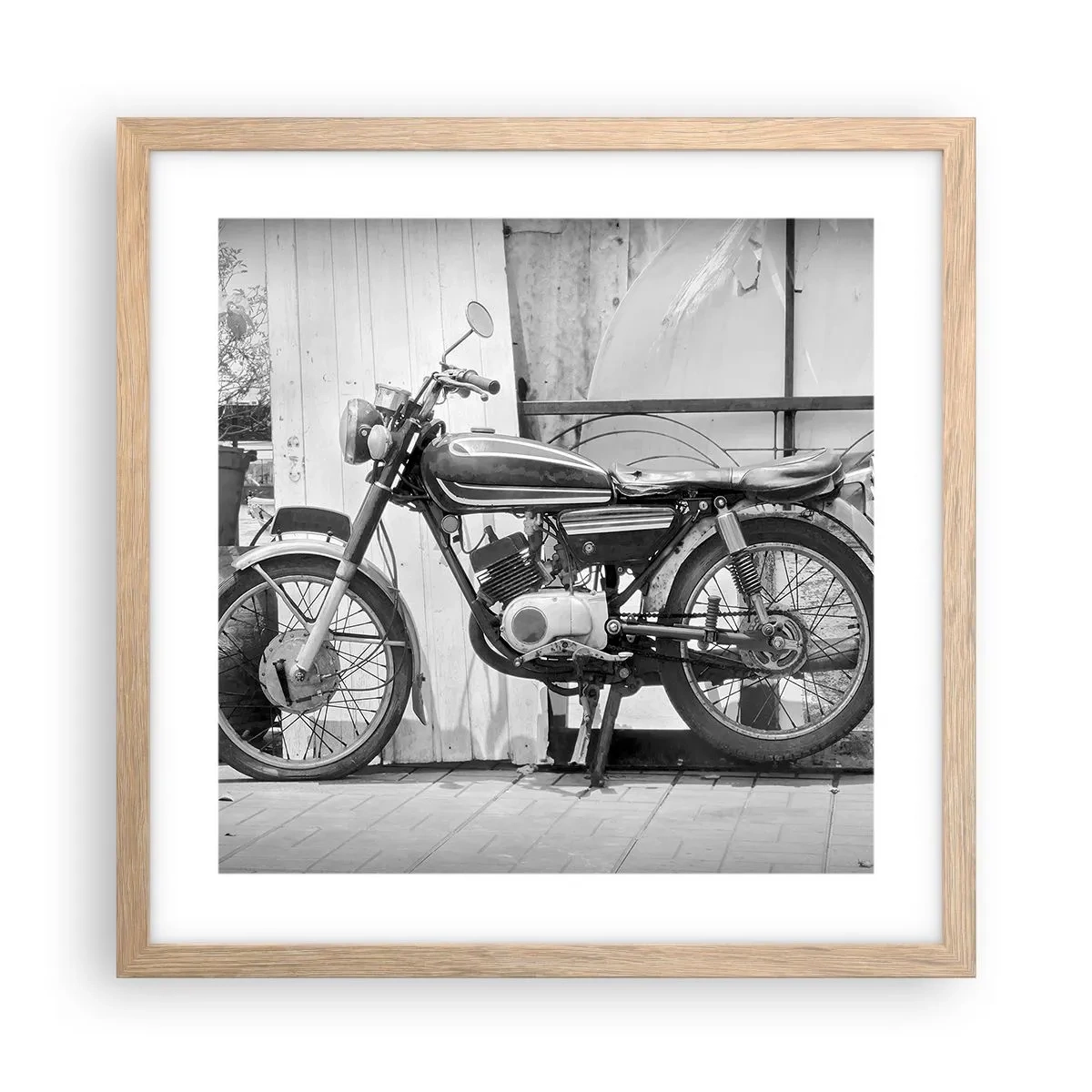 Poster in einem Rahmen aus heller Eiche - Klassik über alles - 40x40 cm