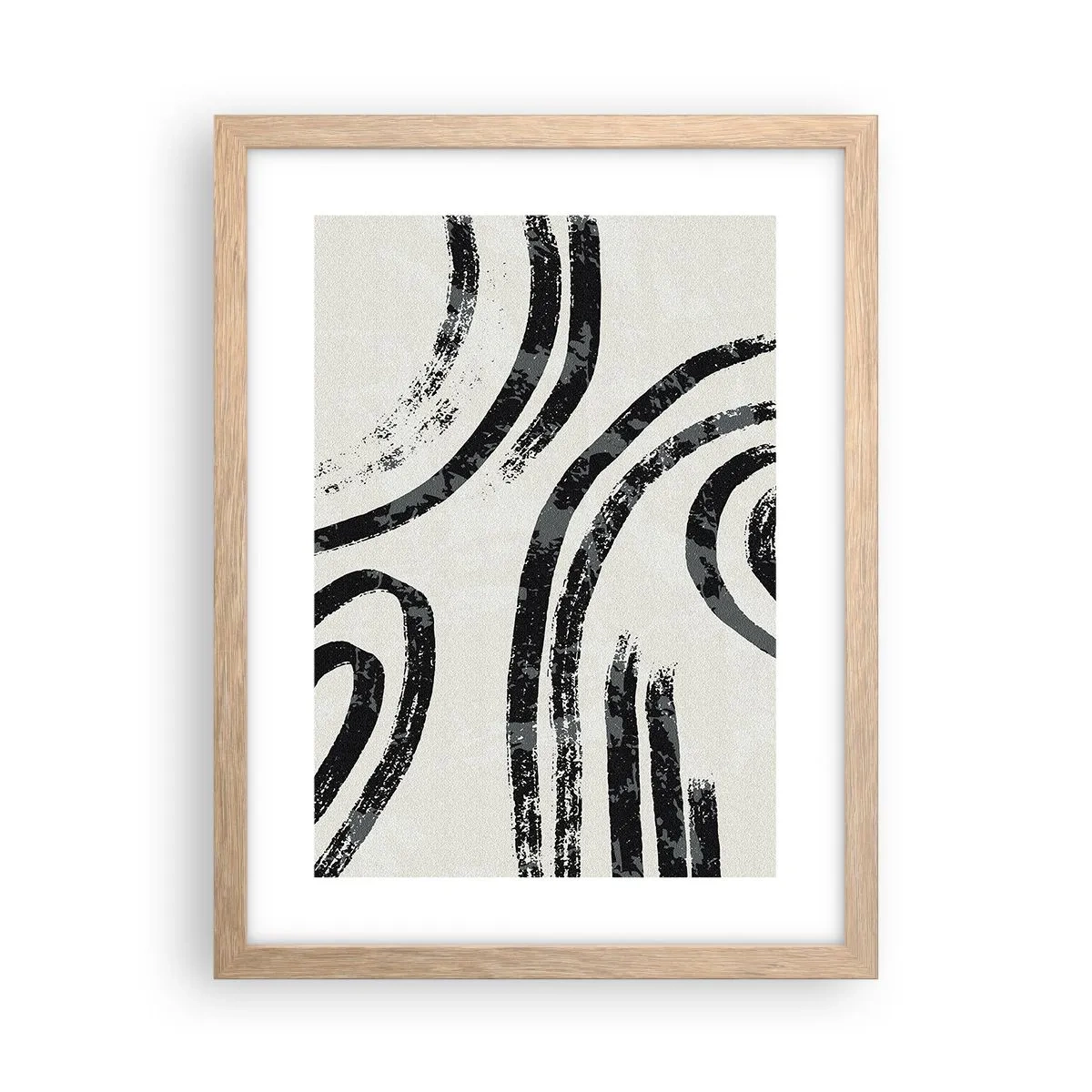 Poster in einem Rahmen aus heller Eiche - Bei Hälfte angehalten - 30x40 cm