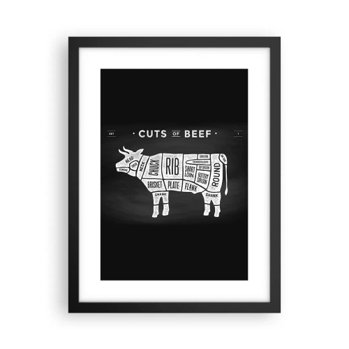 Poster in einem schwarzem Rahmen - Metzger Grundierung - 30x40 cm