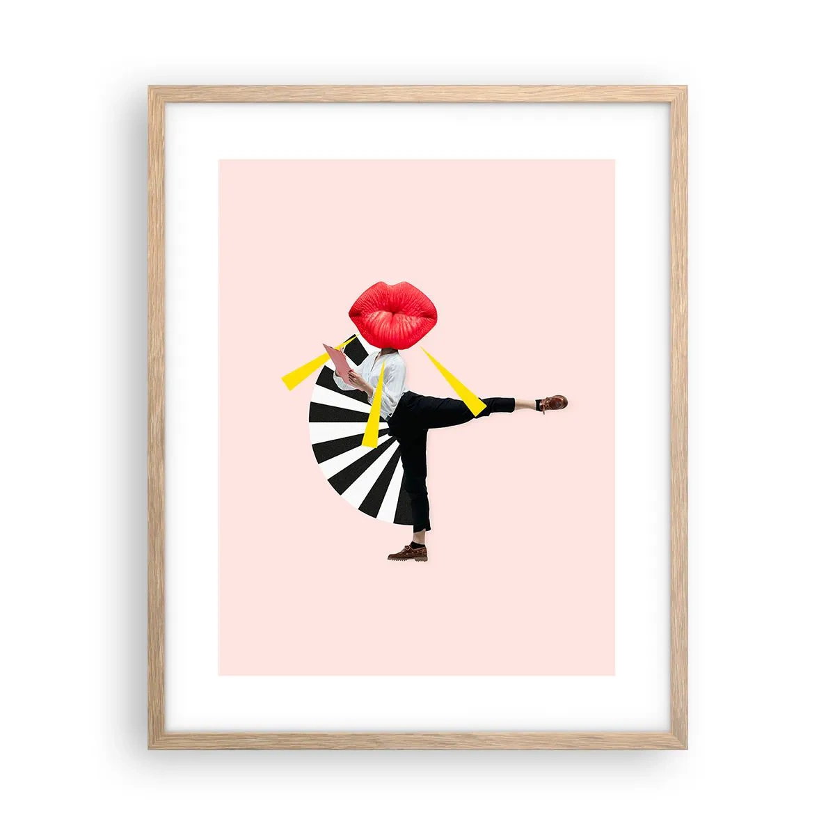 Poster in einem Rahmen aus heller Eiche - Surreale Pop-Art - 40x50 cm