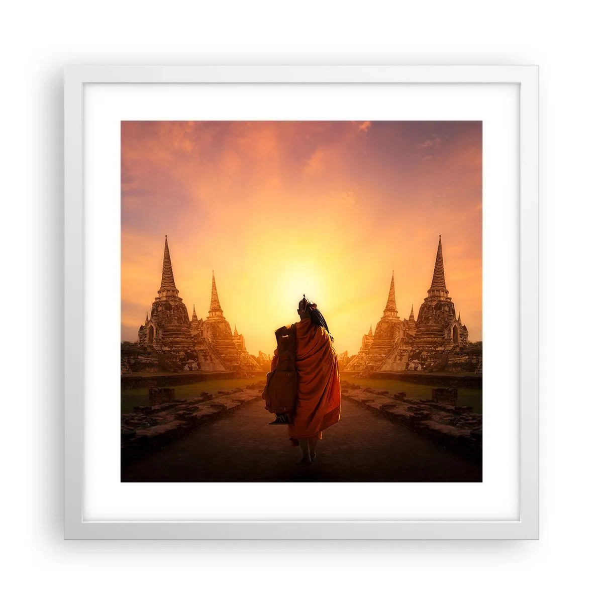 Poster in einem weißen Rahmen - In Frieden für die Ewigkeit - 40x40 cm