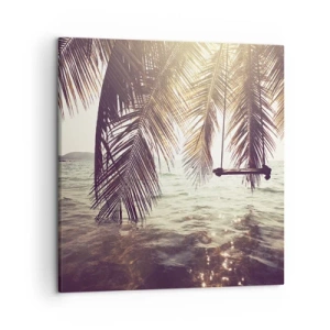 Bild auf Leinwand - Leinwandbild - Sie können nach Belieben in den Wolken schwingen - 50x50 cm