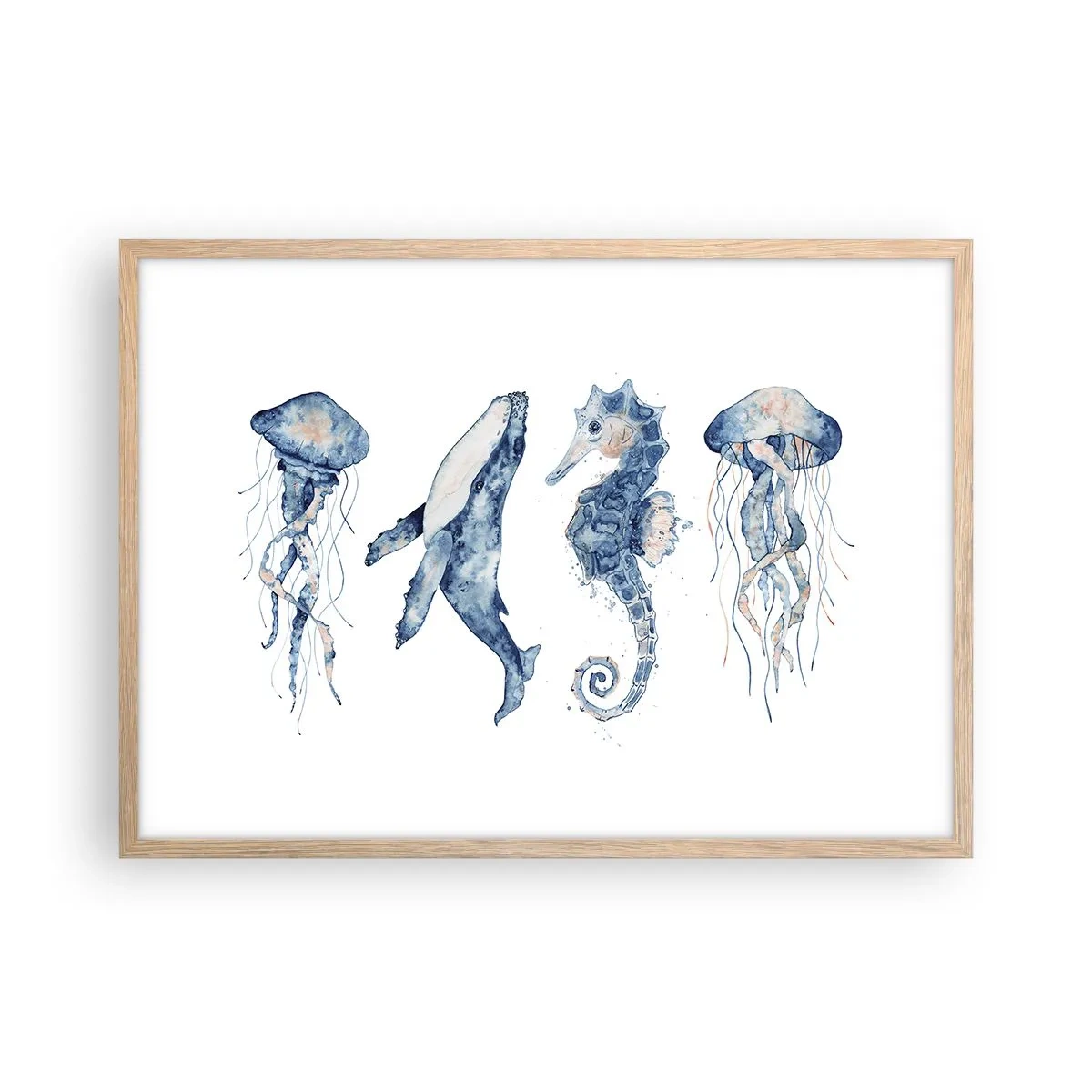 Poster in einem Rahmen aus heller Eiche - Meereswunder - 70x50 cm