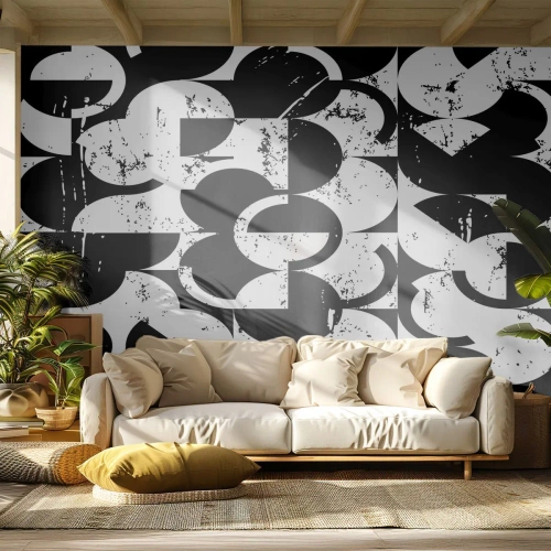 Fototapete Standard Eco - Weiß ist weiß und schwarz ist schwarz - Abstraktion, Stück, Grafik - 350x256 cm