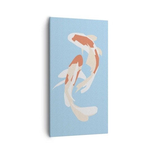 Bild auf Leinwand - Leinwandbild - Spontanes Synchronschwimmen - 55x100 cm