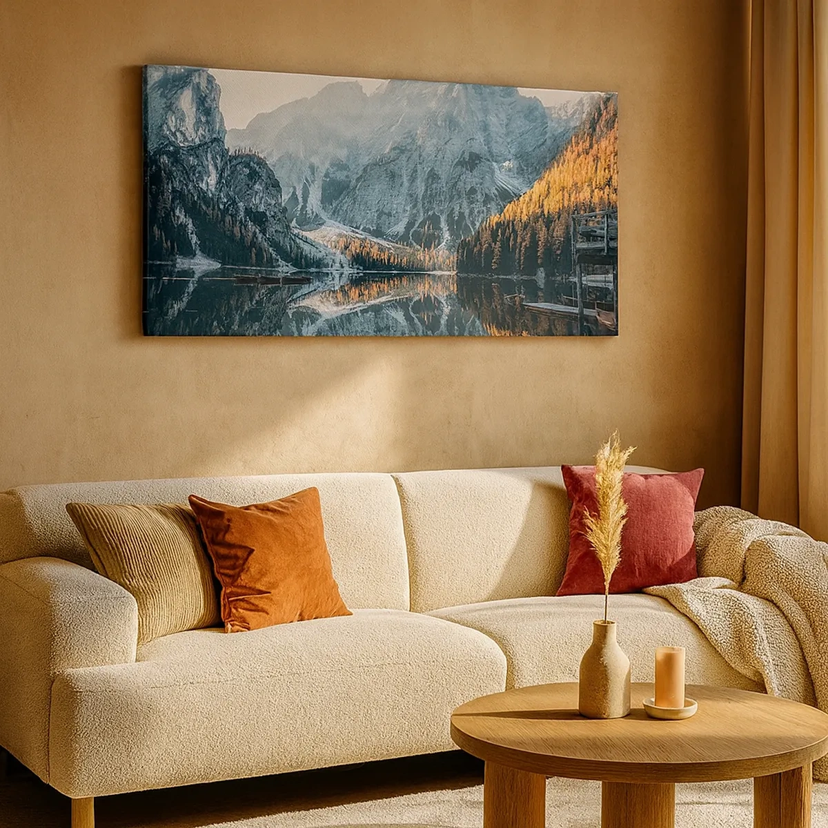 Bild auf Leinwand - Leinwandbild - Spiegellandschaft - 30x30 cm