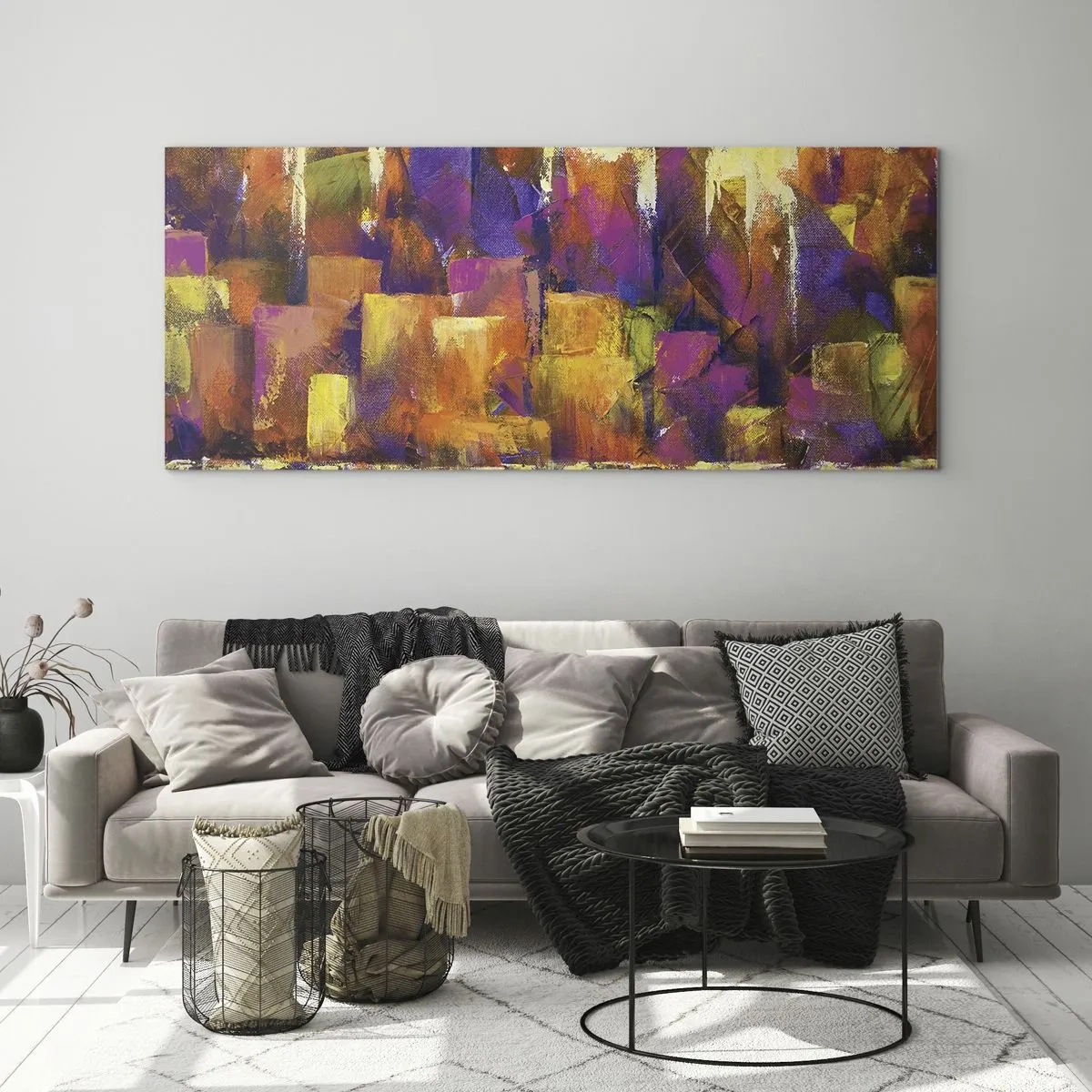 Glasbild - Bild auf glas - Metropolitische Komposition - 100x40 cm