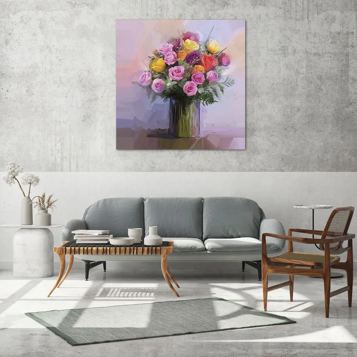 Glasbild - Bild auf glas - Festgehaltene Schönheit - 60x60 cm