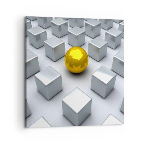 Bild auf Leinwand - Leinwandbild - Warum ich? Geometrische Zusammensetzung - 50x50 cm