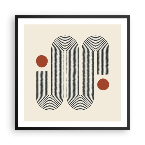 Poster in einem schwarzem Rahmen - Vom Anfang bis zum Ende - 60x60 cm