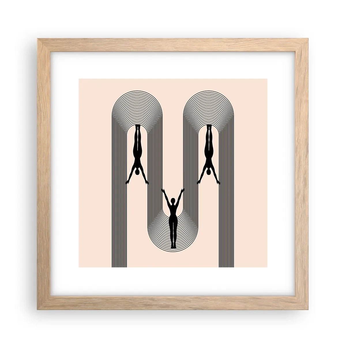 Poster in einem Rahmen aus heller Eiche - Verkehrt herum - 30x30 cm