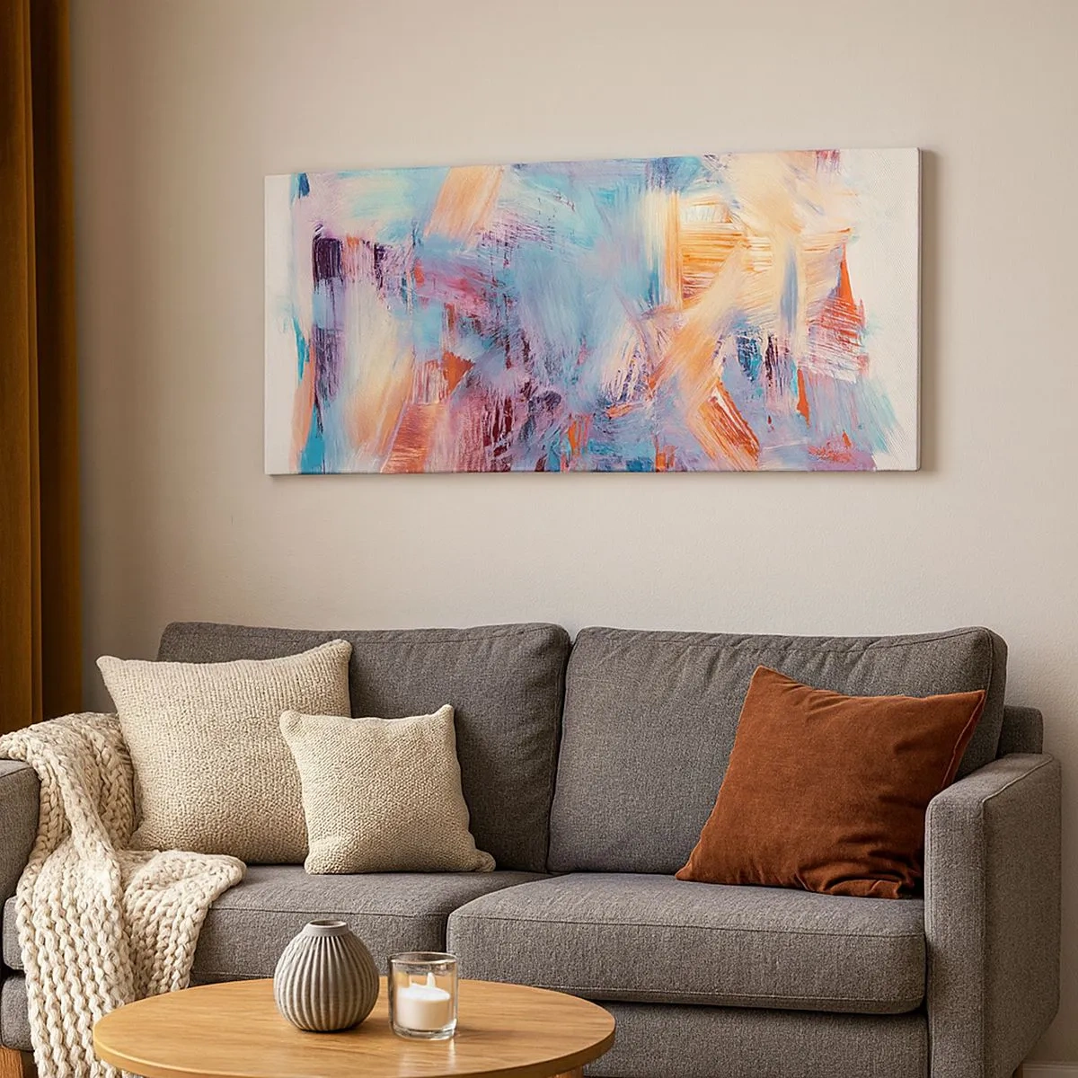 Bild auf Leinwand - Leinwandbild - Buntes Durcheinander - 100x40 cm