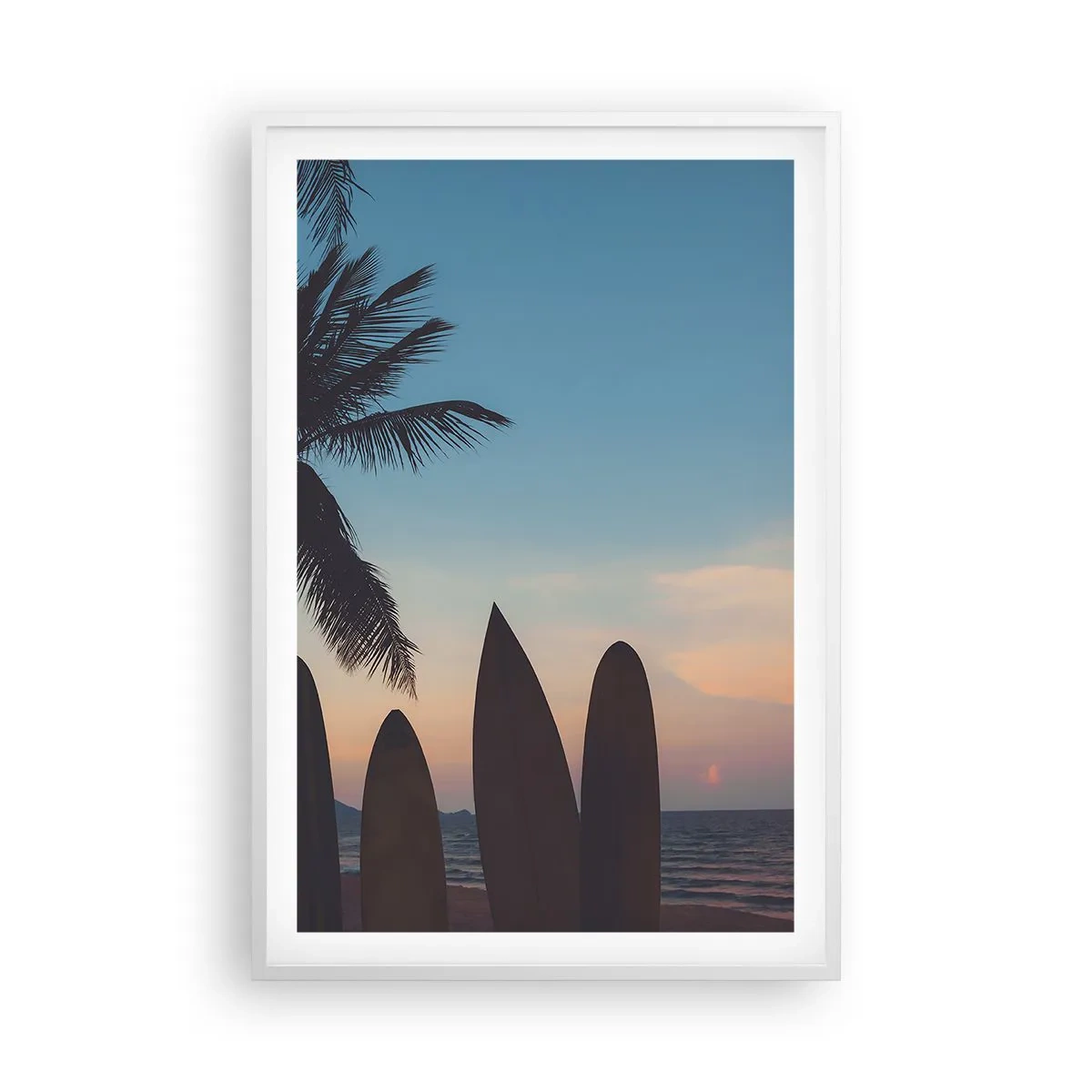 Poster in einem weißen Rahmen - Morgen wird es auch lustig - 61x91 cm