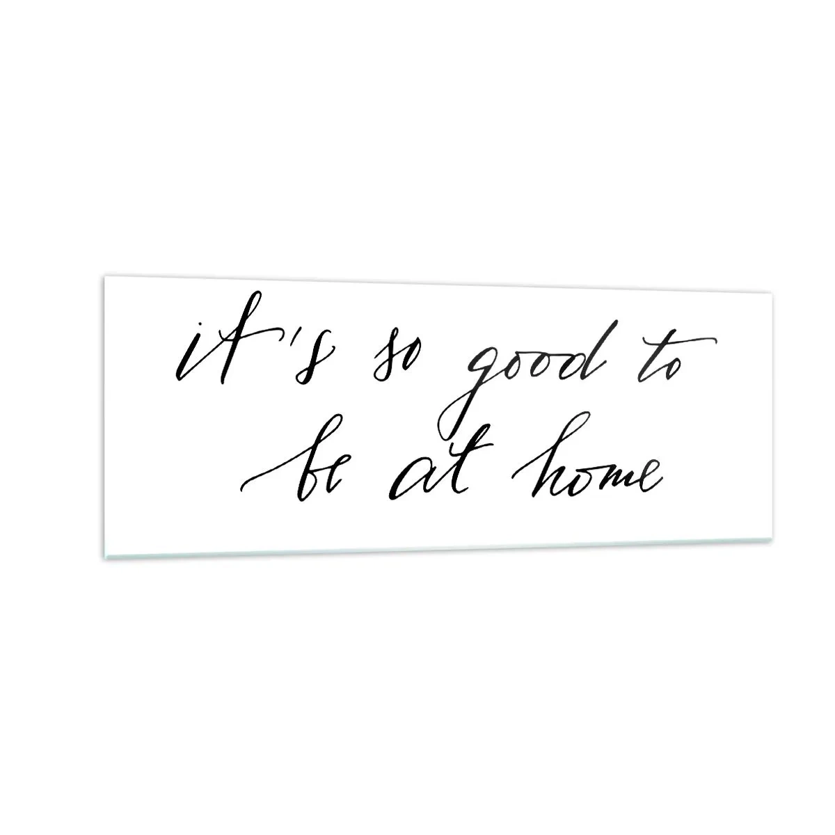 Glasbild - Bild auf glas - Kalligrafischer Schriftzug auf weißem Hintergrund - 140x50cm - Die ganze Wahrheit - Moderne Wanddekoration für Wohnzimmer und Schlafzimmer ARTTOR