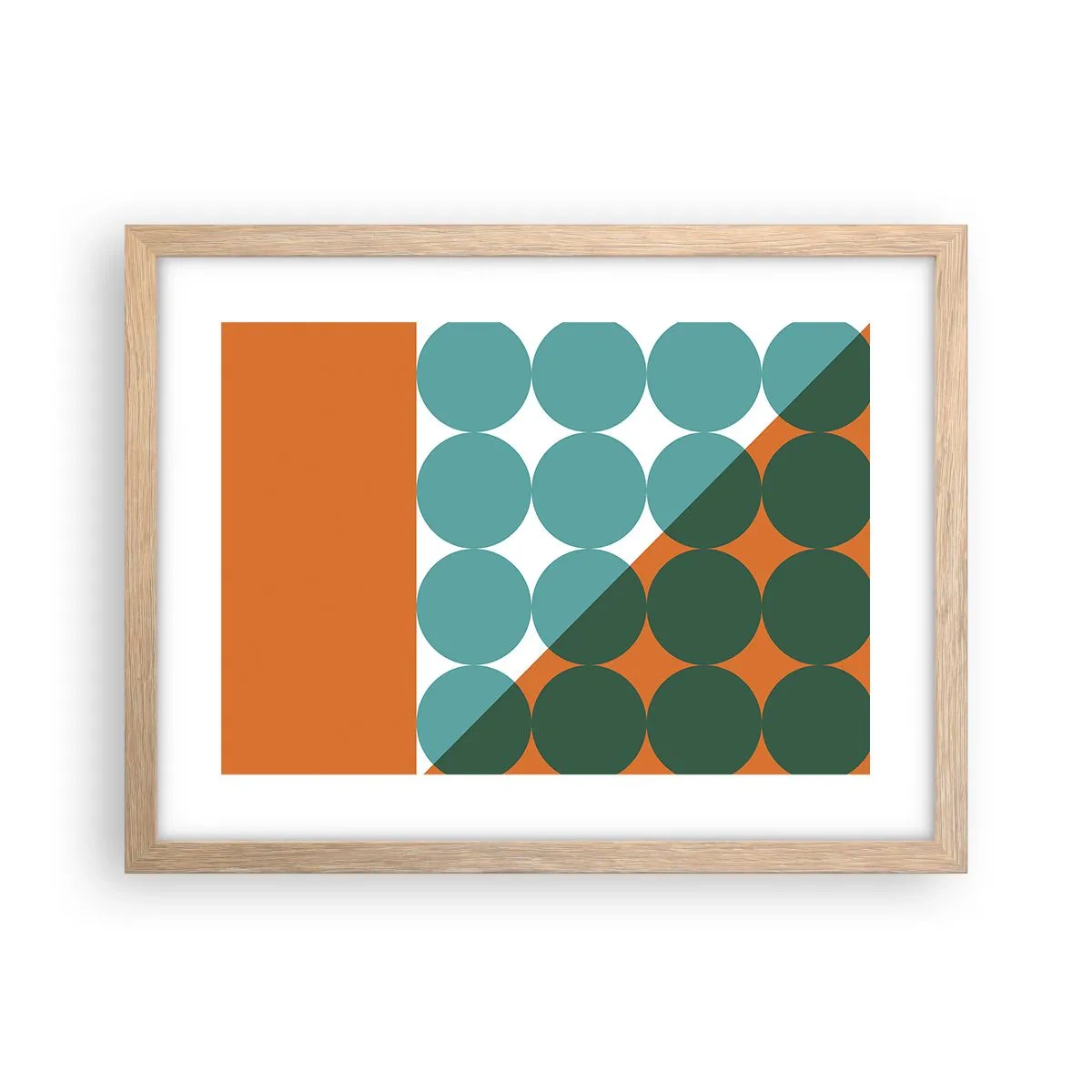Poster in einem Rahmen aus heller Eiche - Nach oben und schräg - 40x30 cm